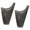 Dimond Grey Reaction Filled Vases In Grey -set Of 2 857124/s2